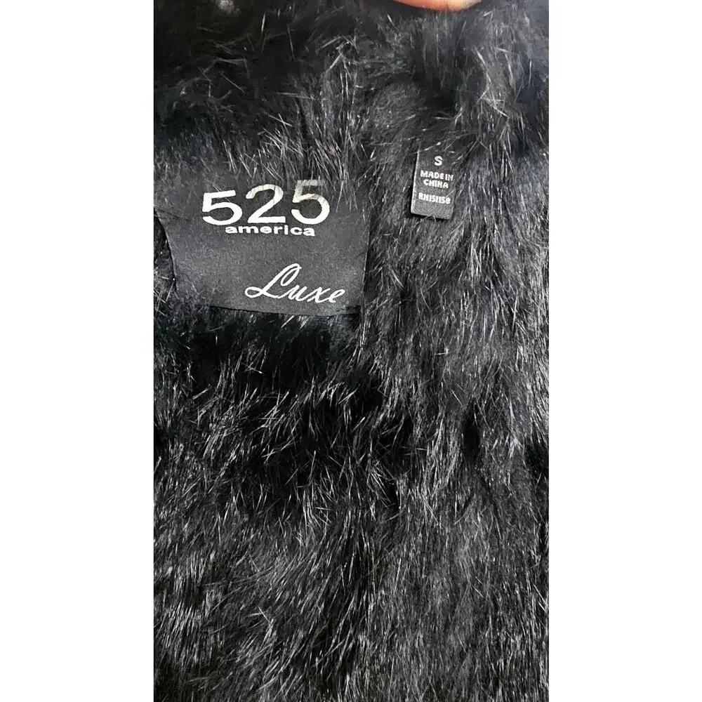 525 America Lux Rabbit Fur Vest, 100% Real Dyed Rabbit Fur, Womens Sz S, New